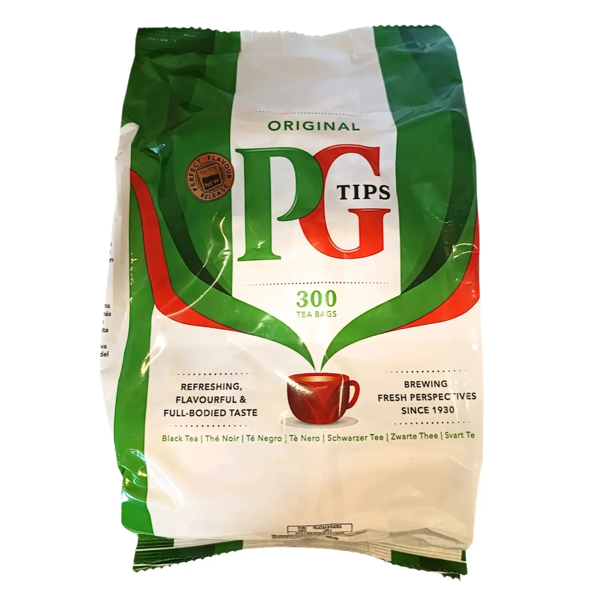 PG Tips svart te 300-påsar, grönt och vitt paket, orientaliska kolonialvaror online
