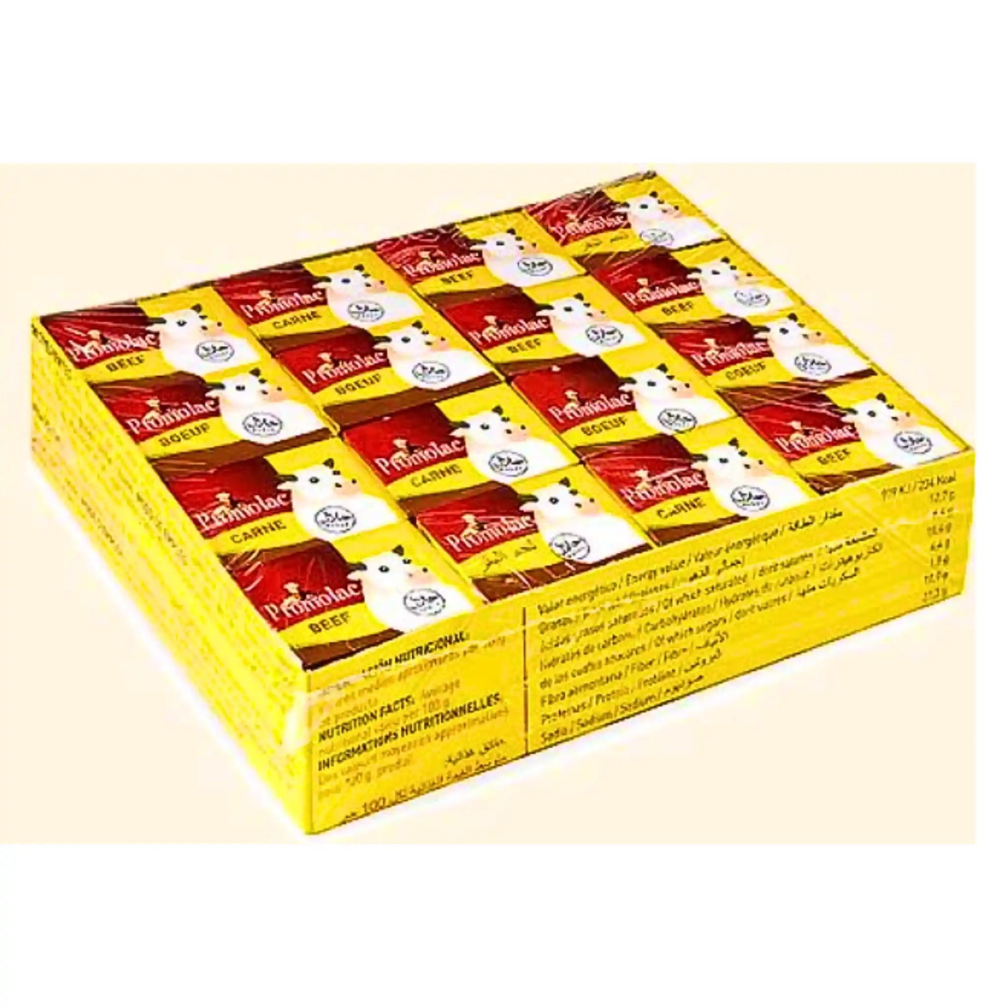 Promolac köttbuljong tärningar i gul röd förpackning, orientaliska matvaror