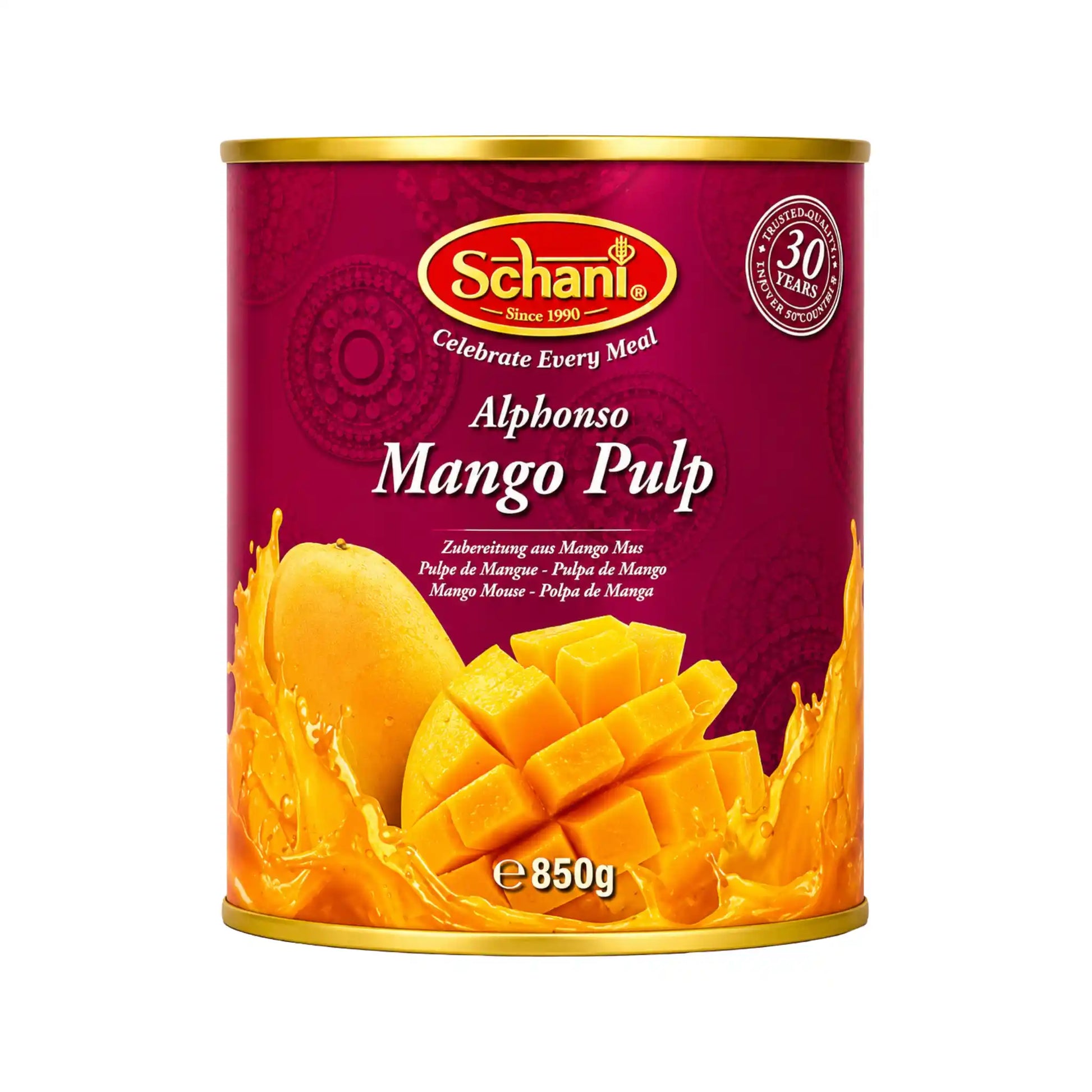 Schani Alphonso mangopuré i burk, 850 g