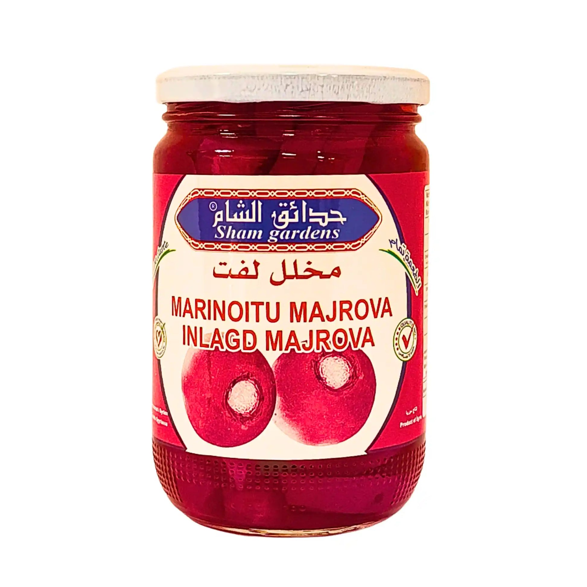 Burk med skivad inlagd majrova, Sham gardens, orientalisk delikatess, 600g