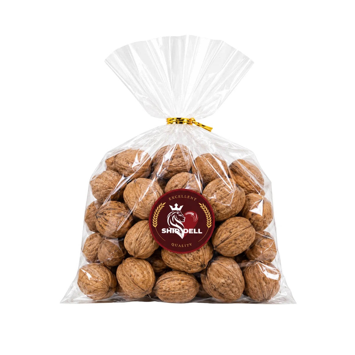 1kg påse med Shirdell chilenska valnötter med skal – stora och ljusa premiumnötter
