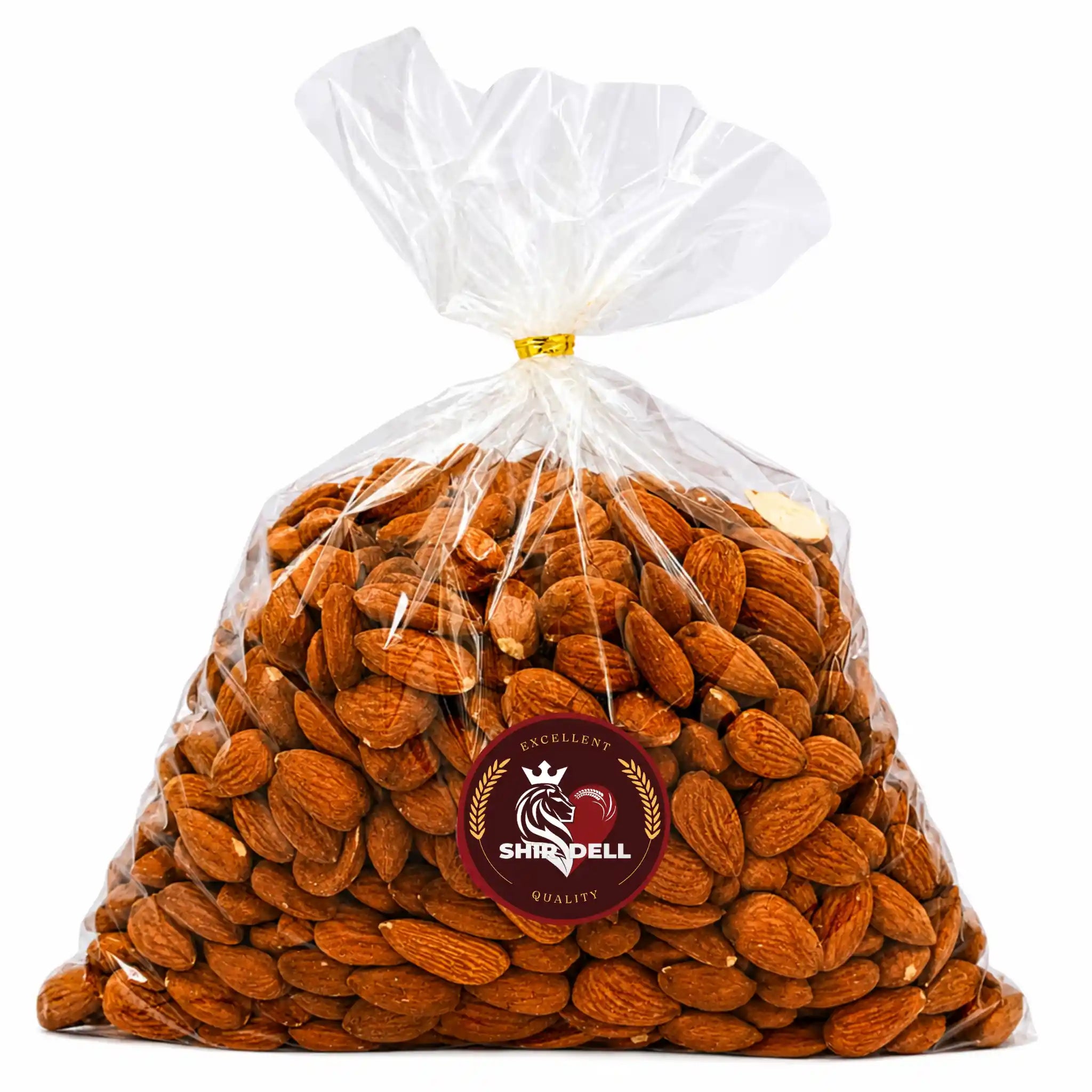 Naturella mandlar i plastpåse med Shirdell-märke, 1 kg