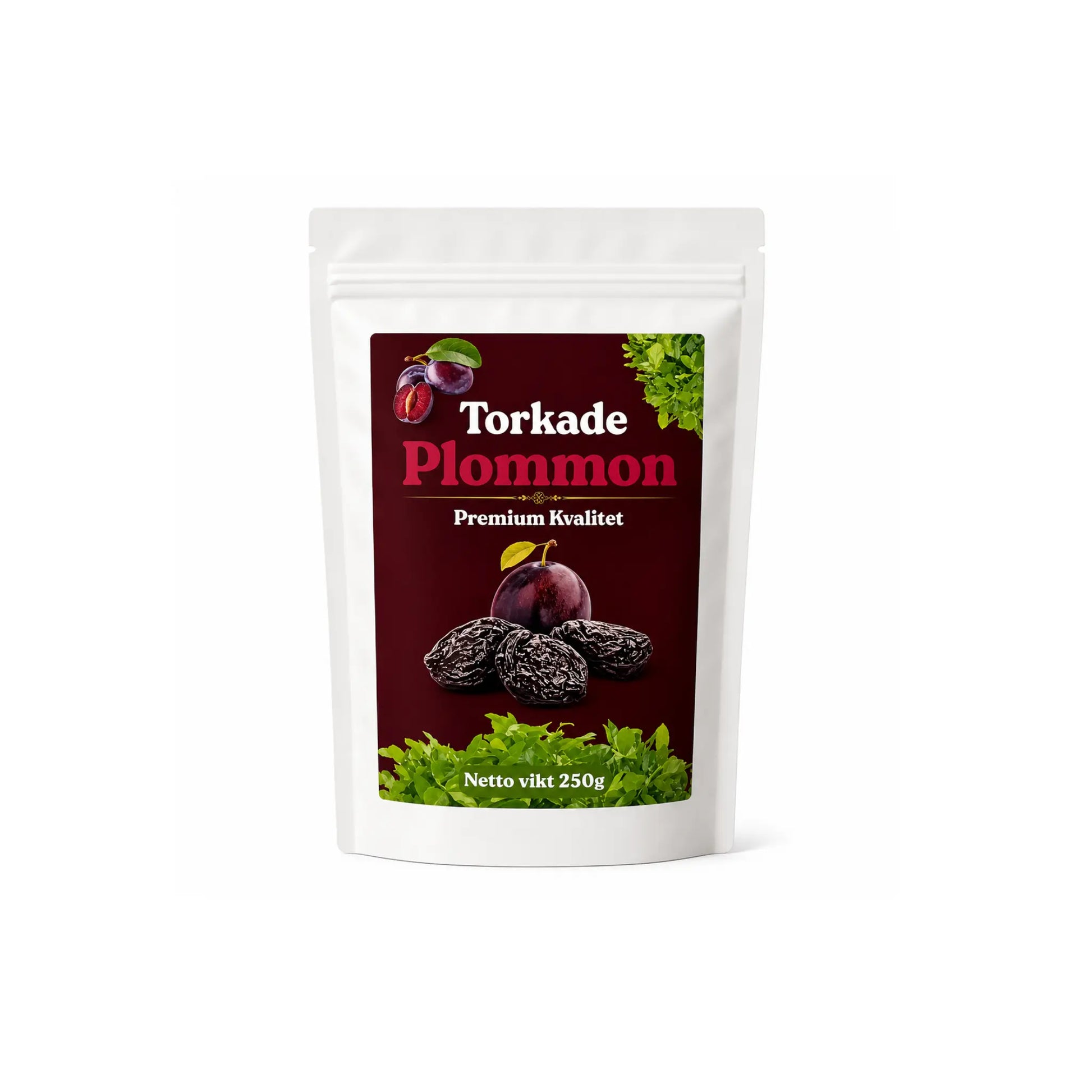 Shirdell torkade plommon i påse, 250 g