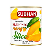 Burk med mangoskivor Subhan Alphonso, 850 g