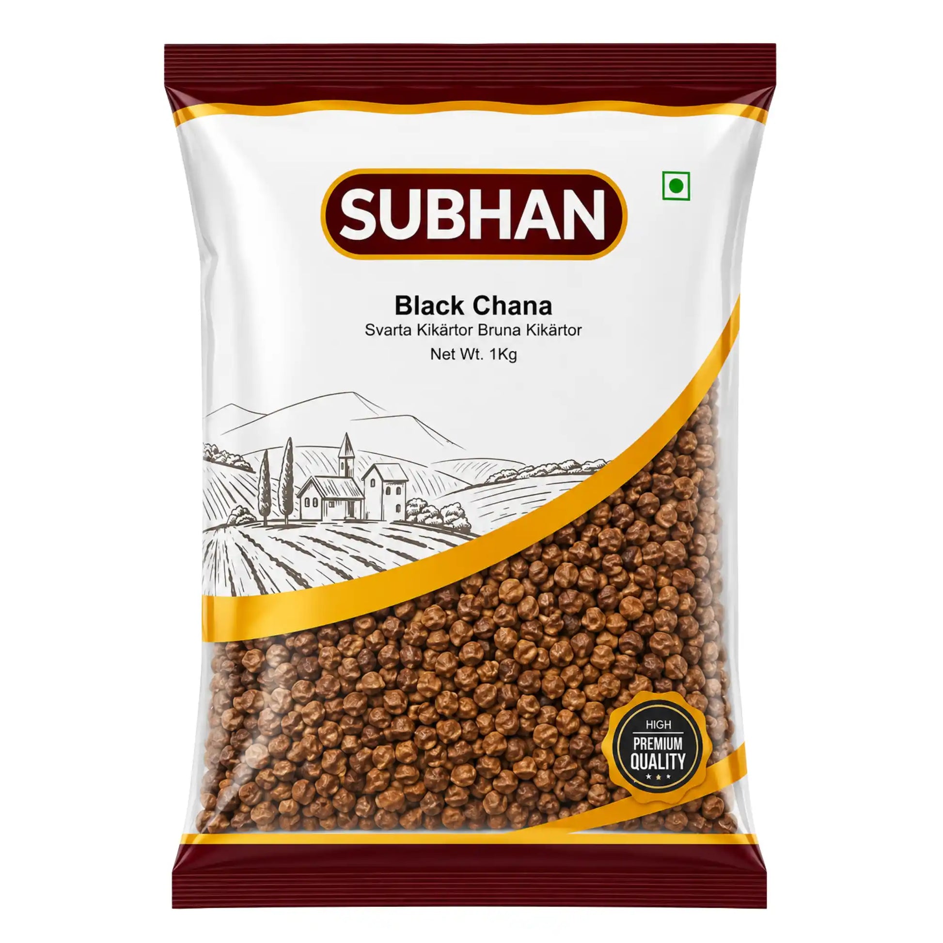 Påse med Subhan svarta kikärtor, 1 kg