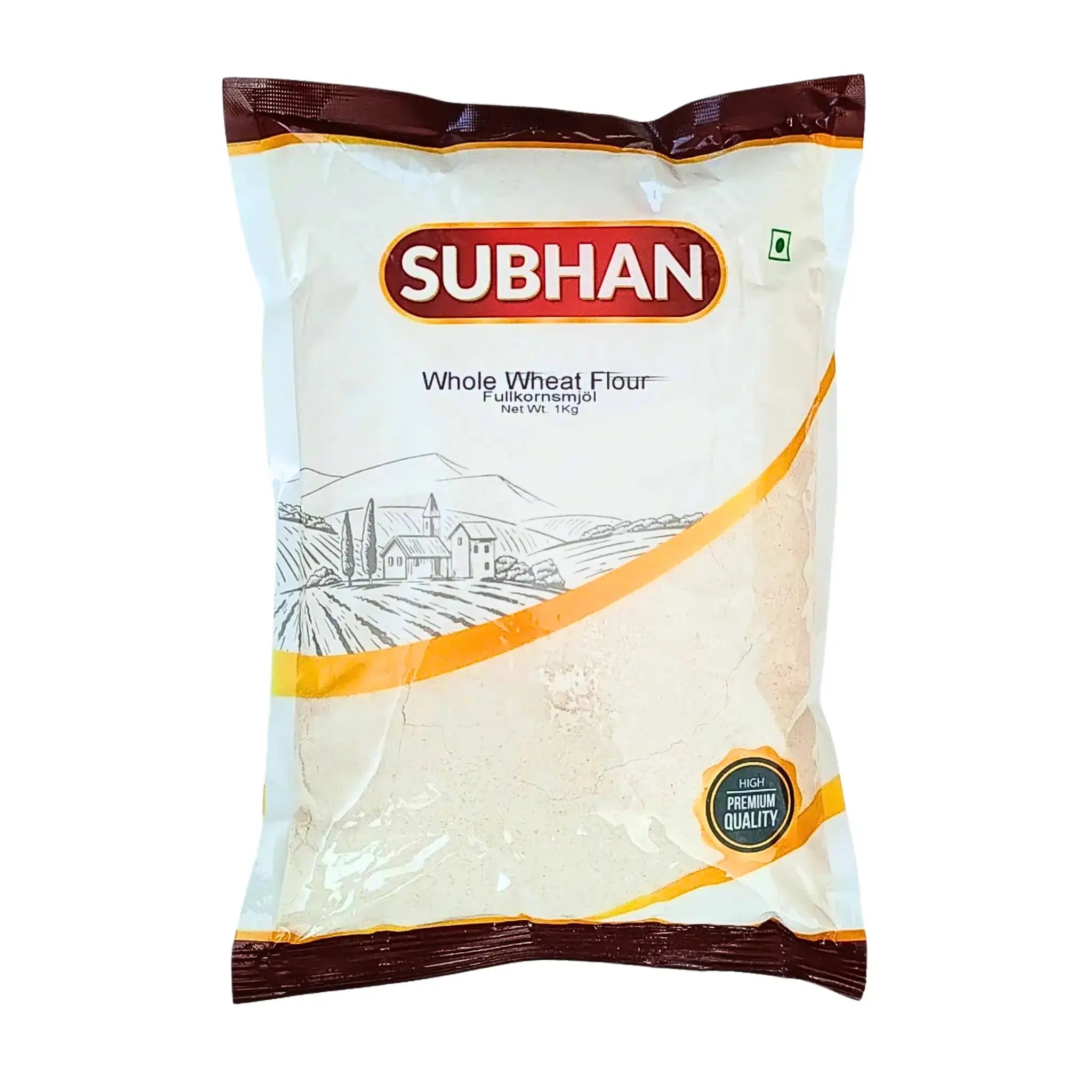 Förpackning med fullkornsmjöl, Subhan, 1 kg, orientaliskt, premiumkvalitet