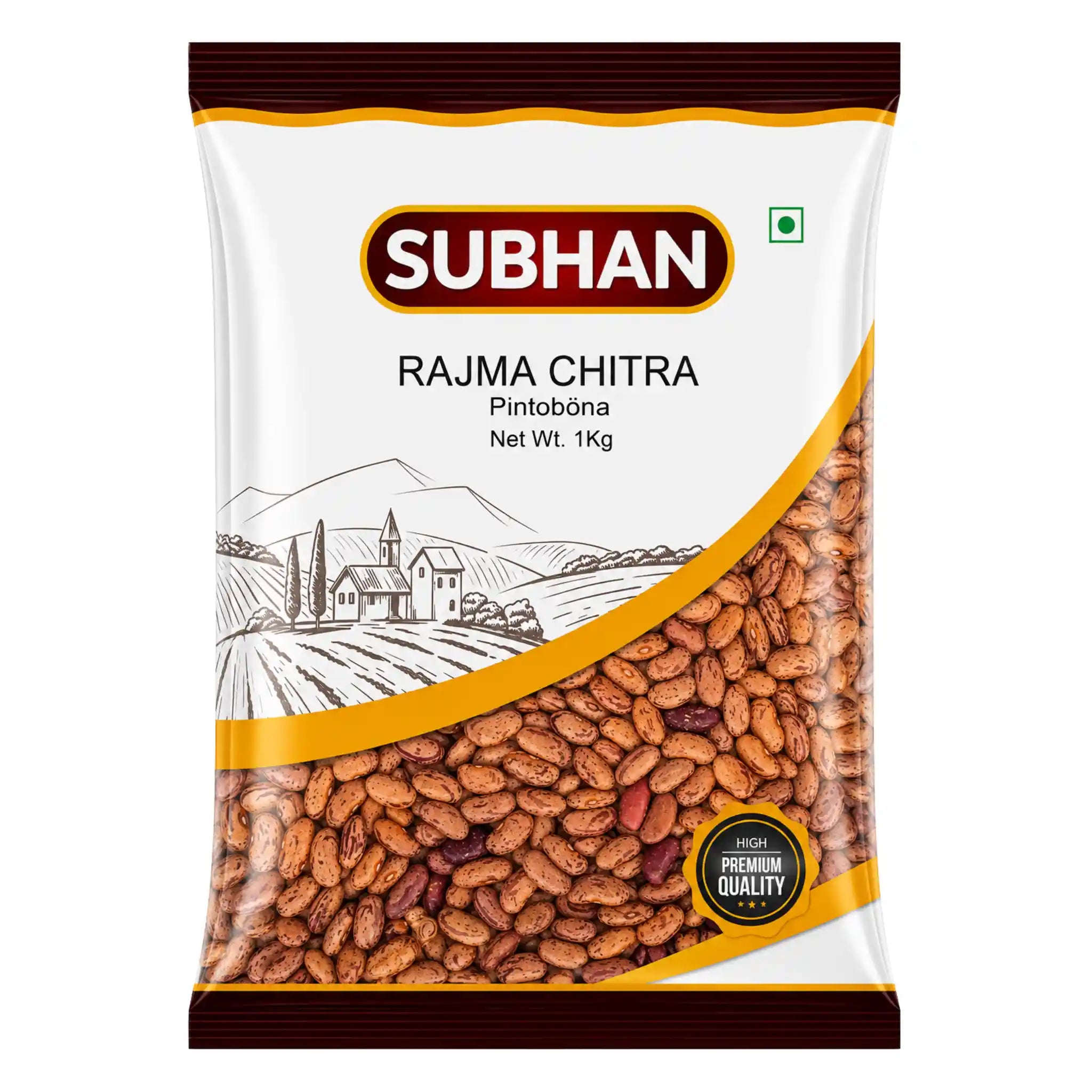 SUBHAN rajma chitra-bönor i 1 kg förpackning