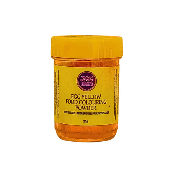 Gul matfärgspulver i plastburk, 25g, orientaliska bakningsingredienser