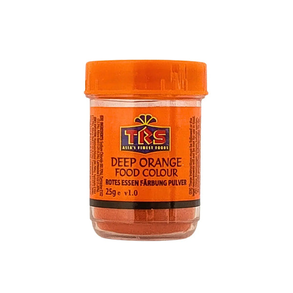 TRS djup orange matfärg i pulverform, 25g burk, asiatisk livsmedelsprodukt