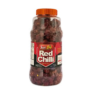 Burk med hela röda chilifrukter, SunDip Red Chilli Whole, 250g.