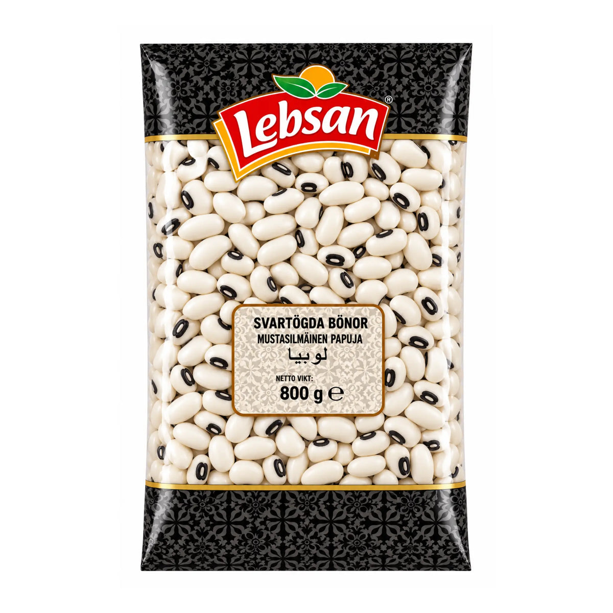 Lebsan bönor med svarta ögon, 800 g förpackning