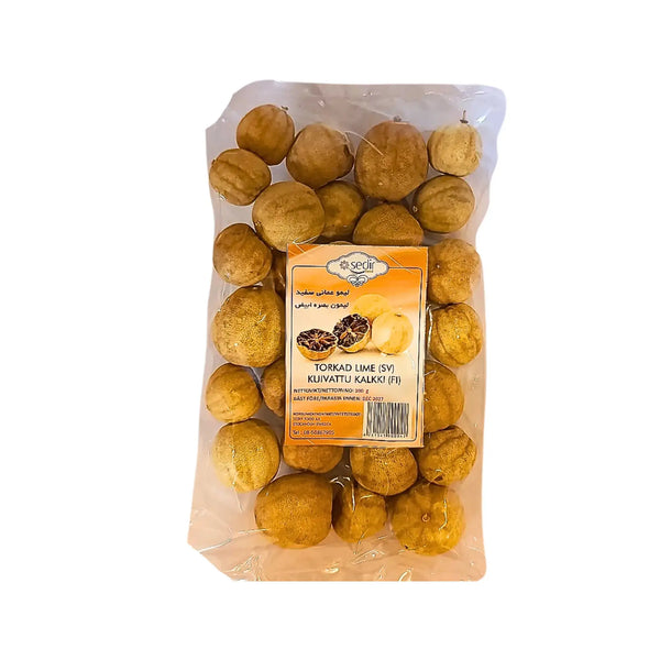 Påse med torkad lime, orientaliska torkade citroner 100g, transparent förpackning