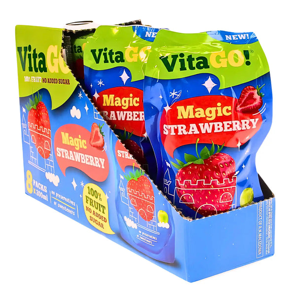 Fruit drink VitaGo 8x200ml Strawberry 8-Pack